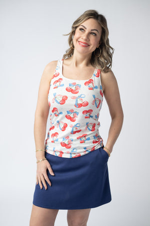 Romy Tank - Patriotic Cherries by Michelle Mae