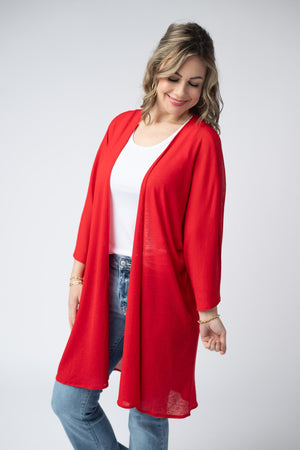 Ellie Cover-Up Kimono - Red by Michelle Mae