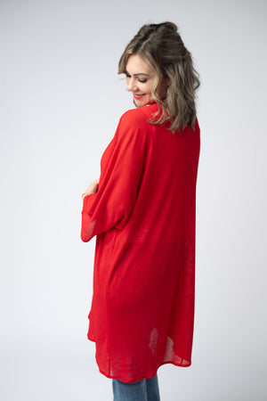 Ellie Cover-Up Kimono - Red by Michelle Mae