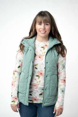 PREBOOK Remy Zip Up Vest - Sage