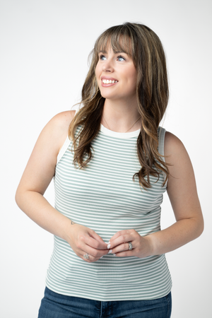PREBOOK Classic Tank - Sage and White