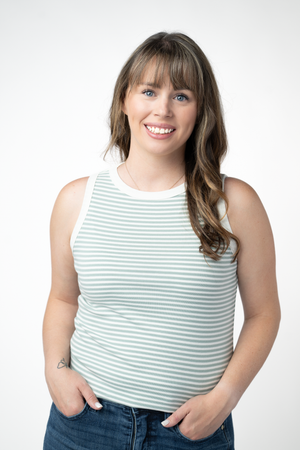PREBOOK Classic Tank - Sage and White