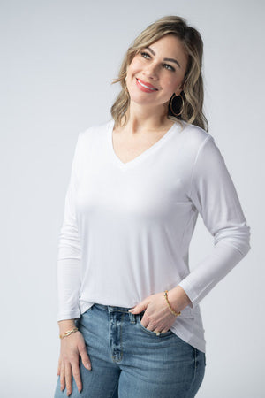 Larissa Long Sleeve - White by Michelle Mae
