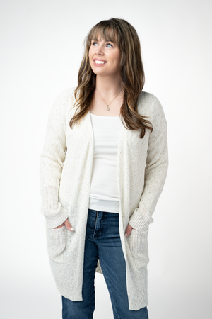 PREBOOK Open Pocket Cardigan - Sand