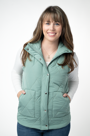PREBOOK Remy Zip Up Vest - Sage