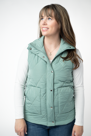 PREBOOK Remy Zip Up Vest - Sage
