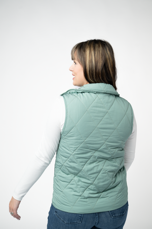 PREBOOK Remy Zip Up Vest - Sage