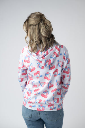 Fullzip Hoodie - Patriotic Cherries by Michelle Mae