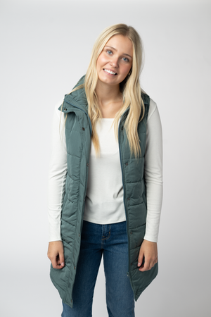 Harlow Long Vest - Teal by Michelle Mae