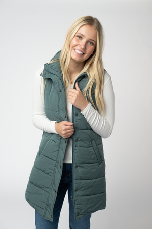 Harlow Long Vest - Teal by Michelle Mae