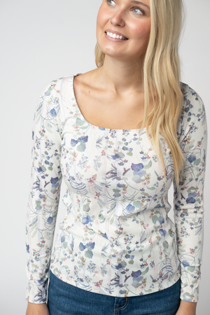 Alyssa Long Sleeve Top - Olive Meadow by Michelle Mae