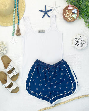 Dolphin Shorts - Nautical Navy by Michelle Mae