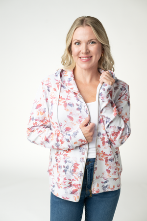 Fullzip Hoodie - Autumn Watercolor by Michelle Mae