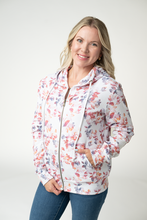 Fullzip Hoodie - Autumn Watercolor by Michelle Mae