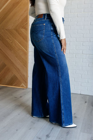 Judy Blue High Rise Tummy Control Retro Wide Leg Jeans Tall (33.5" Inseam)