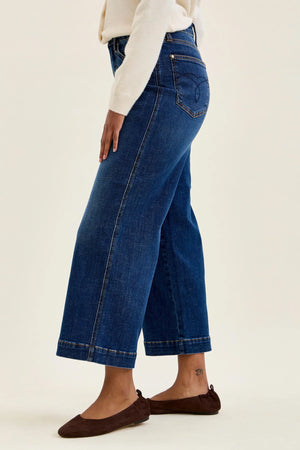 Judy Blue High Waist Tummy Control Claudia Ankle Wide Leg Jeans