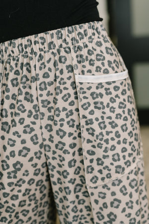 Follow the Flow Wide Leg Leopard Print Bottoms