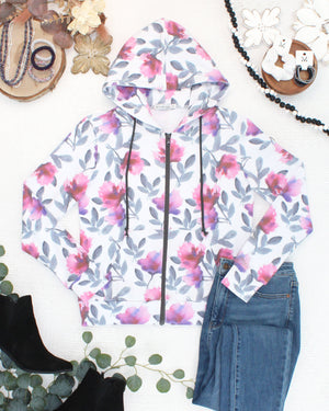 PREBOOK Fullzip Hoodie - Moonlit Floral