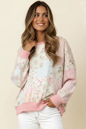 A Little Bias Printed Patchwork Top