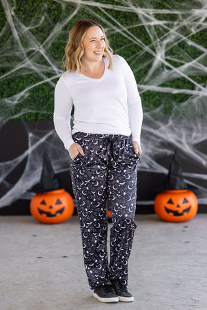 Lounge Pants - Midnight Bats by Michelle Mae