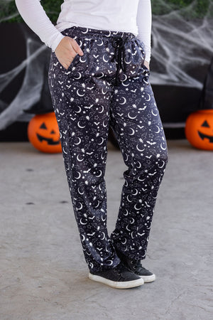 Lounge Pants - Midnight Bats by Michelle Mae