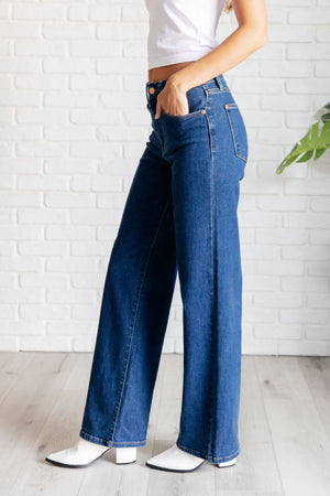 Judy Blue High Waist Vintage Wide Leg Non Distressed Jeans