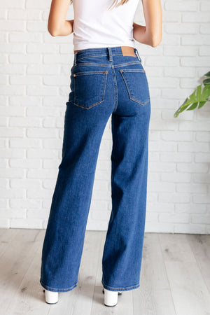 Judy Blue High Waist Vintage Wide Leg Non Distressed Jeans