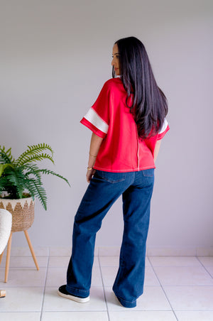 Heartline Exposed Seam Top