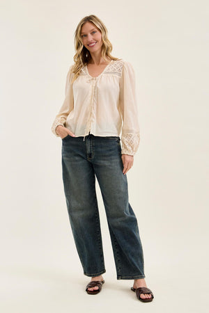 Judy Blue High Waist Marlow Double Button Hollywood Waistband Vintage Wash Jeans