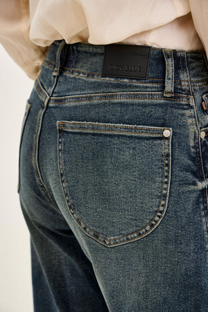 Judy Blue High Waist Marlow Double Button Hollywood Waistband Vintage Wash Jeans