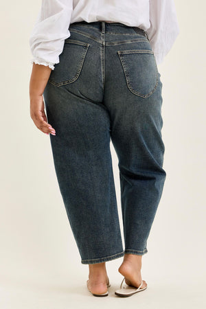 Judy Blue High Waist Marlow Double Button Hollywood Waistband Vintage Wash Jeans