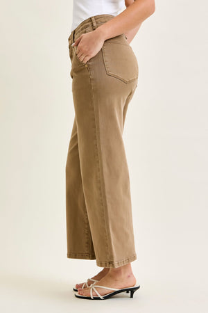 Nancy High Waist Wide Leg Ankle Jean with Vintage Front Yoke