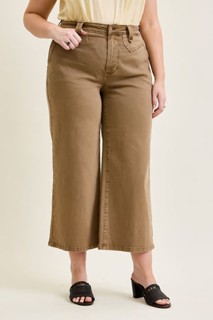 Nancy High Waist Wide Leg Ankle Jean with Vintage Front Yoke