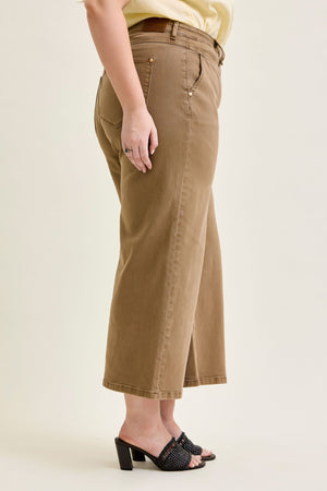 Nancy High Waist Wide Leg Ankle Jean with Vintage Front Yoke