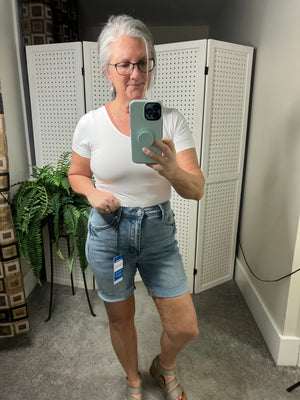 Judy Blue High Waist Tummy Control Cool Cutoff Cuffed Denim Shorts