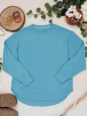 PREBOOK Robyn Ribbed Pullover - Ocean Blue