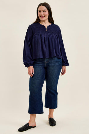Judy Blue High Waist Tummy Control Amy Dark Indigo Kick Flare Jeans