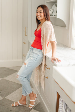 Judy Blue Mid Rise Super Light Destroyed Boyfriend Jeans