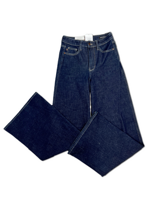 Judy Blue High Waist Tummy Control Retro Wide Leg Dark Denim Jeans