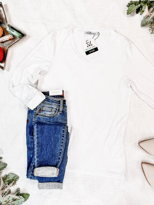 Larissa Long Sleeve - White by Michelle Mae (RESTOCK)