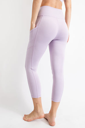 Buttery Soft V Waist Capri Athletic Leggings with Pockets by Rae Mode - 4 colors