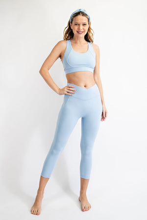 Buttery Soft V Waist Capri Athletic Leggings with Pockets by Rae Mode - 4 colors