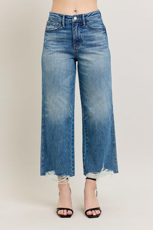 Judy Blue High Waist Rigid Magic Wide Leg Crop Jeans