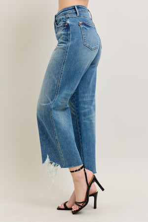 Judy Blue High Waist Rigid Magic Wide Leg Crop Jeans