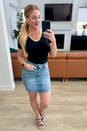 Judy Blue High Waist Tummy Control Jean Skirt