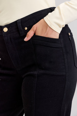 Judy Blue High Waist Retro Wide Leg Jeans Black