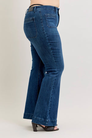 Judy Blue High Waist Flare with Vintage Pocket