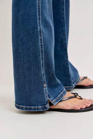 Judy Blue Mid Rise Bootcut with Cell Phone Back Pocket & Slit