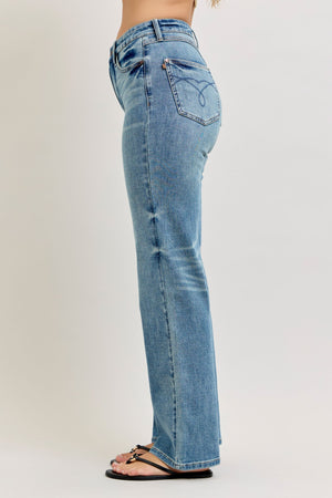 Judy Blue High Waist Tummy Control Slim Straight Leg Jeans