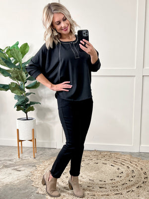 Judy Blue Mid Rise Slim Fit Jeans In Deep Black